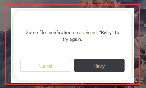 Lỗi file trong game Genshin Impact 