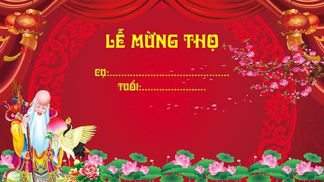 Thiệp chúc mừng tuổi 90