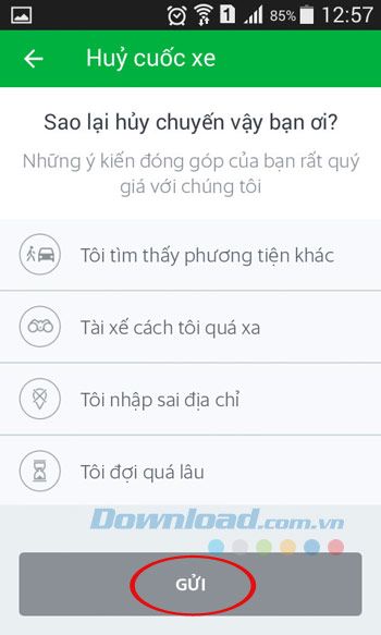 Nguyên nhân hủy chuyến