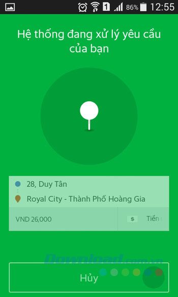 Grab xử lý yêu cầu của bạn