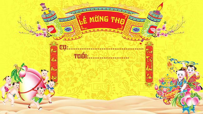 Thiệp mừng tuổi đẹp mắt