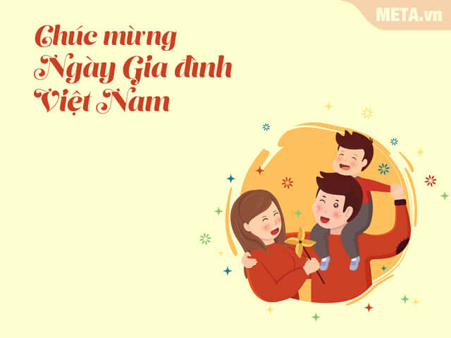 Mẫu thiệp chúc mừng Ngày Gia đình Việt Nam 