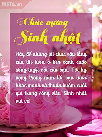 Thiệp chúc mừng sinh nhật bạn và gửi lời chúc tốt đẹp