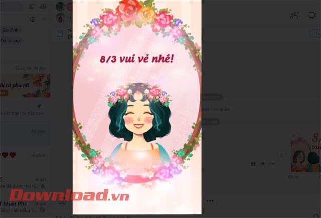 Hiệu ứng nhãn dán 8/3