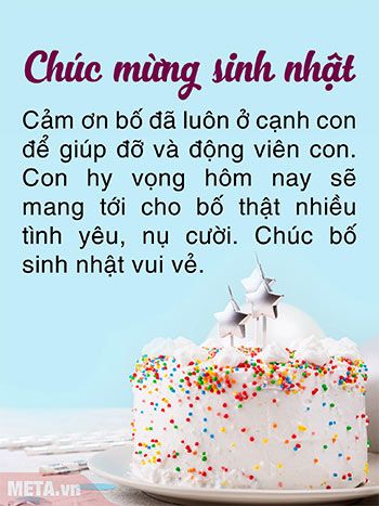 Thiệp sinh nhật tặng bố đầy ý nghĩa