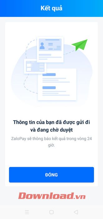 Tài khoản đang chờ phê duyệt thông tin xác minh