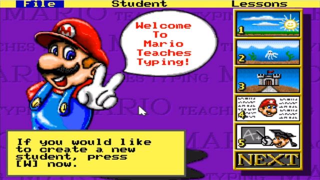 Mario Teaches Typing