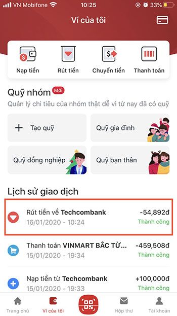 Hướng dẫn rút tiền từ VinID 77