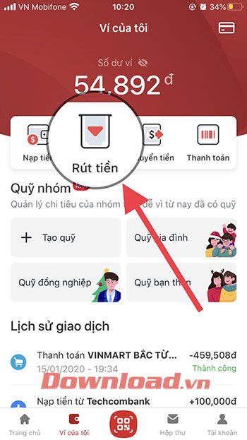 Hướng dẫn rút tiền từ VinID 11