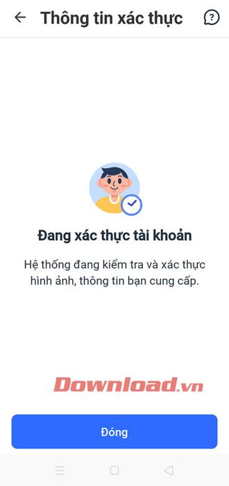 Nhấn nút Xác thực