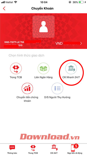 Giao diện chính của Fast Mobile