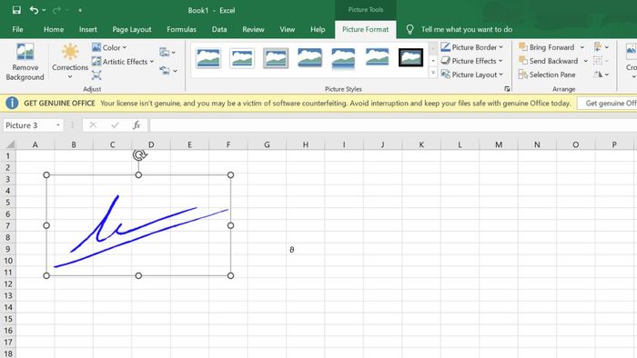 Bước 3 trong hướng dẫn đơn giản để chèn chữ ký vào Excel