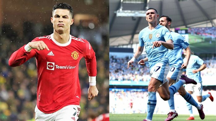 Foden tái hiện màn ăn mừng 'Calma, I'm Here' - thương hiệu CR7. Ảnh: X TCR