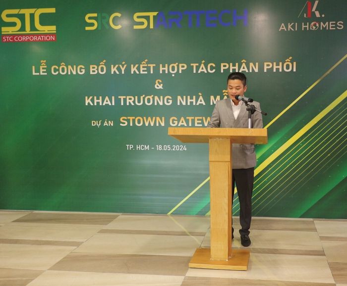 Ông Vũ Đức Huyền - Phó Tổng Giám đốc của công ty STC Corporation (STC Corp) đã có bài phát biểu tại sự kiện.