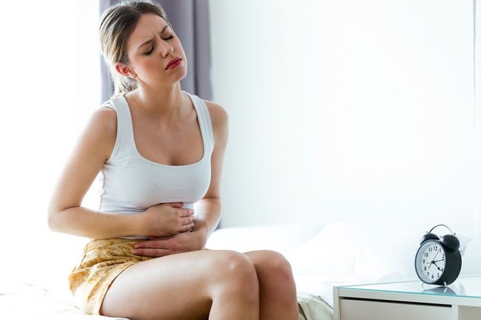Patients may experience abdominal cramps, pain relief after defecation