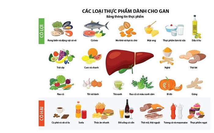 Danh sách thực phẩm được đề xuất cho những người mắc bệnh gan yếu, và những thực phẩm nên tránh