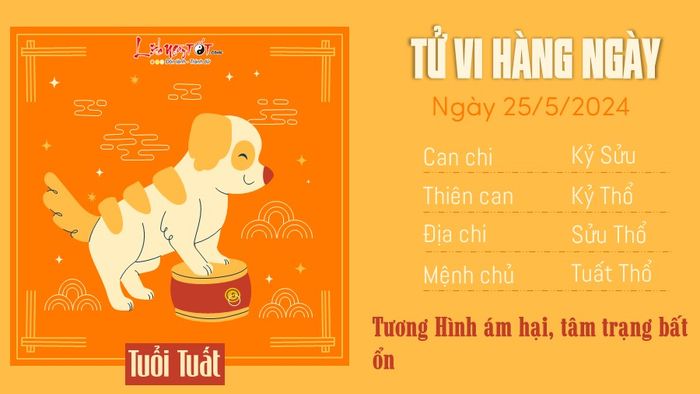 Tử vi hàng ngày 25/5/2024 cho người mang cung Tuất