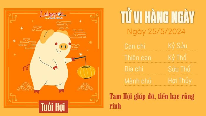 Tu vi ngày 25/5/2024 cho những người sinh vào cung Hợi