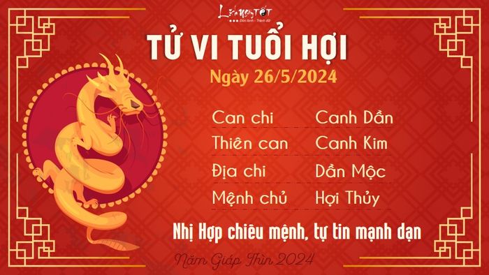 Tử vi hàng ngày 26/5/2024 - Hợi