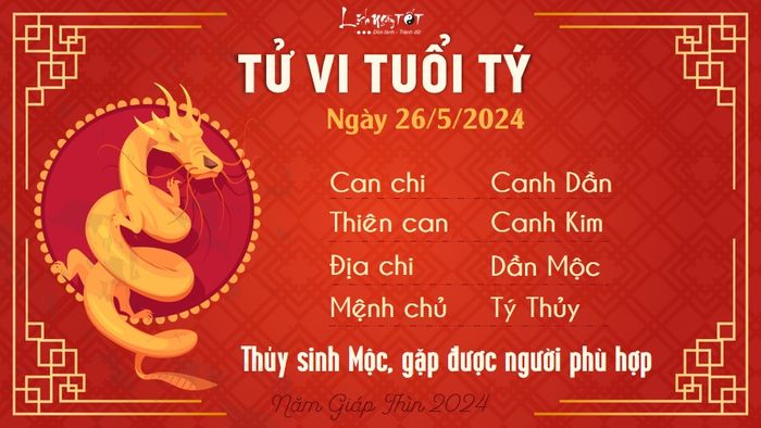 Tử vi hàng ngày 26/5/2024 - Cung Tý