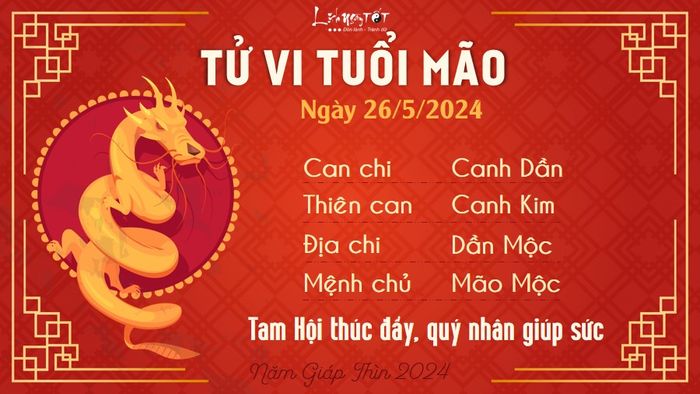 Tử vi hàng ngày 26/5/2024 - Tuổi Mão