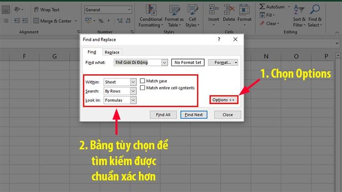 5 phương pháp tìm kiếm, thay thế trong Excel từ cơ bản đến nâng cao - Thegioididong.com