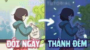 CÁCH SỬ DỤNG MEDIBANG - TẠO HIỆU ỨNG ÁNH SÁNG VỚI BLENDING LAYER | BIẾN BACKGROUND TỪ NGÀY THÀNH ĐÊM VÀ NGƯỢC LẠI. Một bí kíp nhỏ khi sử dụng