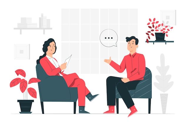 Minh Hoạ Vector Miễn Phí Về Khái Niệm Phỏng Vấn