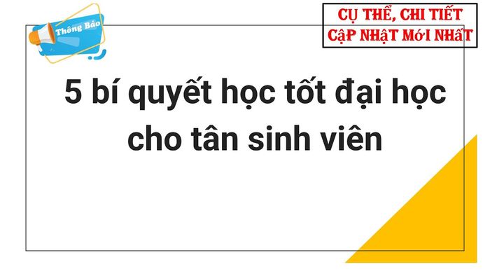 5 Chiến Lược Hữu Ích để Học Tốt Đại Học Cho Sinh Viên Mới. - YouTube