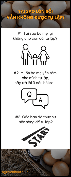 Tại sao khi trưởng thành vẫn không thể tự lập?