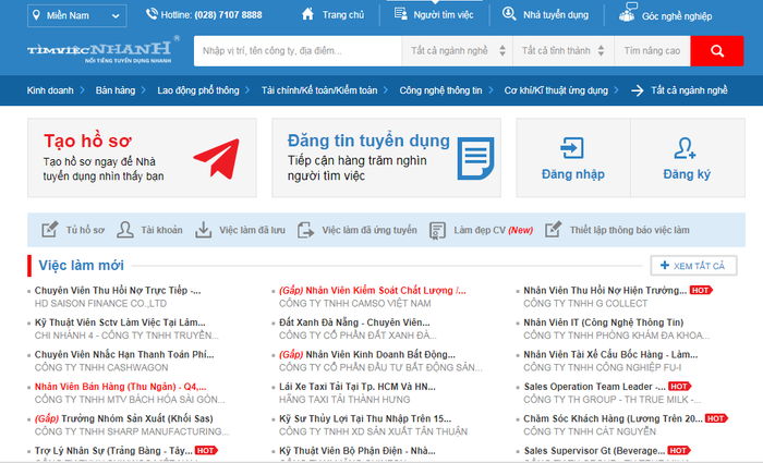 Timviecnhanh - Hệ thống quản lý OOC digiiMS
