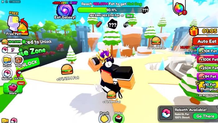 Thời gian sử dụng mã code Eating Simulator là bao lâu?