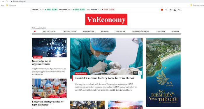 Tạp chí Kinh tế Việt Nam - VnEconomy ra mắt phiên bản tiếng Anh điện tử - Nhịp sống kinh tế Việt Nam & Thế giới.