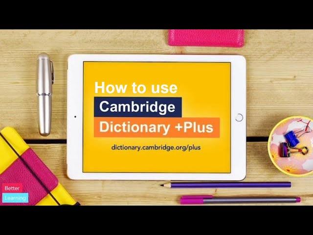 Cambridge Dictionary +Plus Help