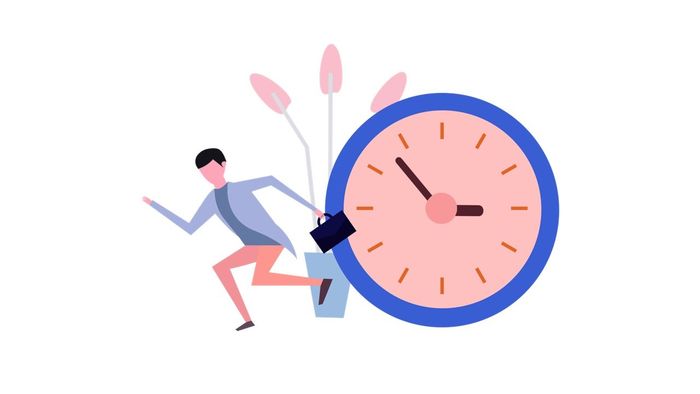 Sự khác biệt giữa 'đúng giờ' và 'kịp giờ' trong tiếng Anh.