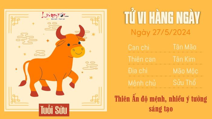 Sửu - Tử vi ngày 27/5/2024