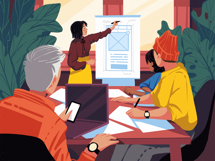 Studying UX Design Illustration by tubik.arts on Dribbble