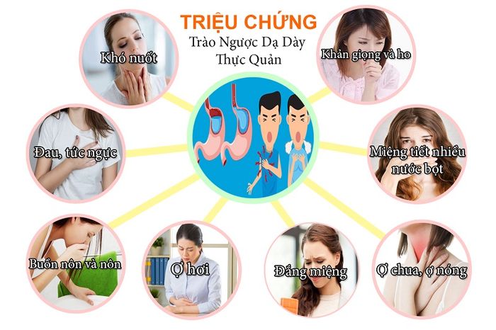 Triệu chứng thường gặp ở người mắc bệnh trào ngược dạ dày