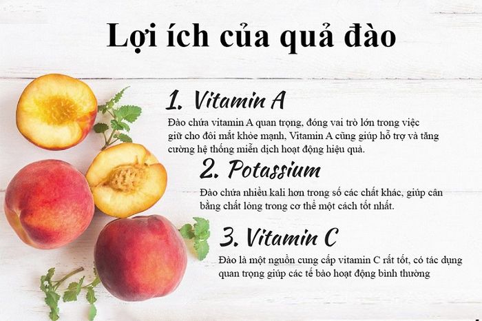 Quả đào chứa nhiều vitamin và khoáng chất hữu ích cho sức khỏe thai phụ