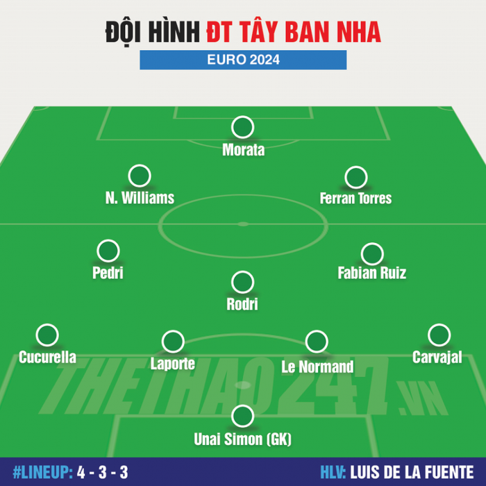 Danh sách đội hình mạnh nhất của Tây Ban Nha tham dự Euro 2024: Sự kết hợp giữa trẻ trung và kinh nghiệm 470263