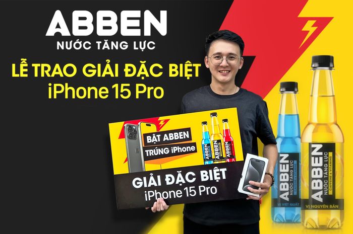 Cơ hội nhận iPhone miễn phí khi sử dụng nước tăng lực Abben