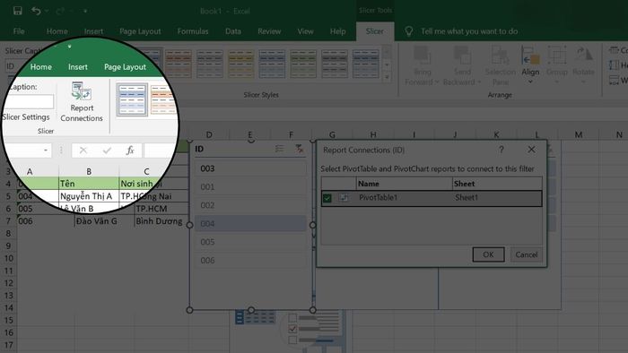 Cách 3 sử dụng Trình chia bánh trong Excel bước 2