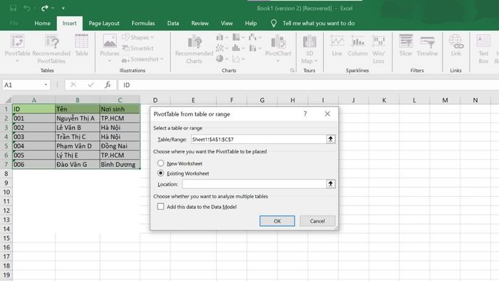 Cách sử dụng Trình chia bánh trong Excel bước 3