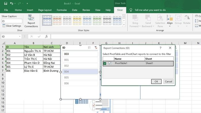 Cách 3 sử dụng Trình chia bánh trong Excel bước 3