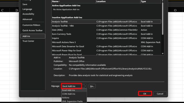 Thiết lập Solver trong Excel: Bước 4