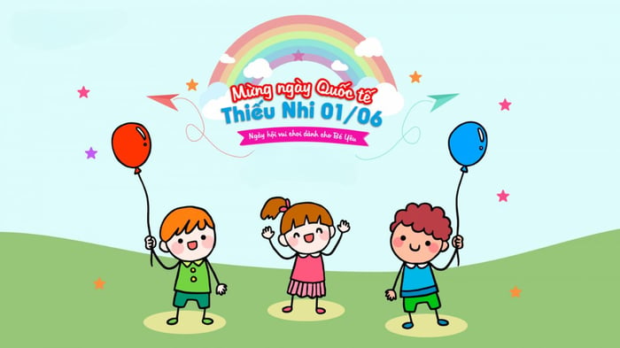 Phông nền ngày Quốc tế Thiếu nhi lần thứ 6