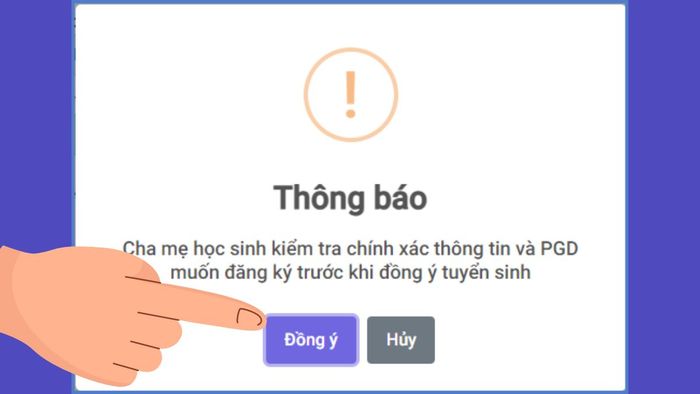 Hướng dẫn đăng ký tuyển sinh đầu cấp online qua Cổng đăng ký tuyển sinh 5