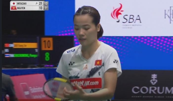 Trận đấu trực tiếp giữa Nguyễn Thùy Linh và Tomoka Miyazaki: Khởi đầu khó khăn, điểm số là 0-1 471254