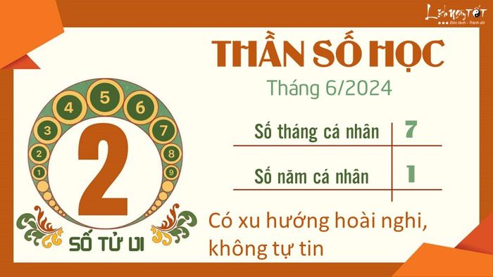 Bói thần số học tháng 6/2024 - số 2