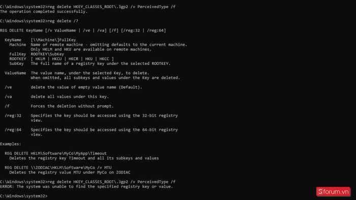 Lệnh thường dùng số 8 trong Command Prompt